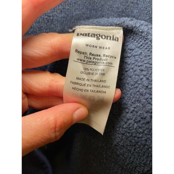 Patagonia Women's Better Sweater 1/4-Zip Fleece Heathered Navy Blue Women Medium - Picture 7 of 11